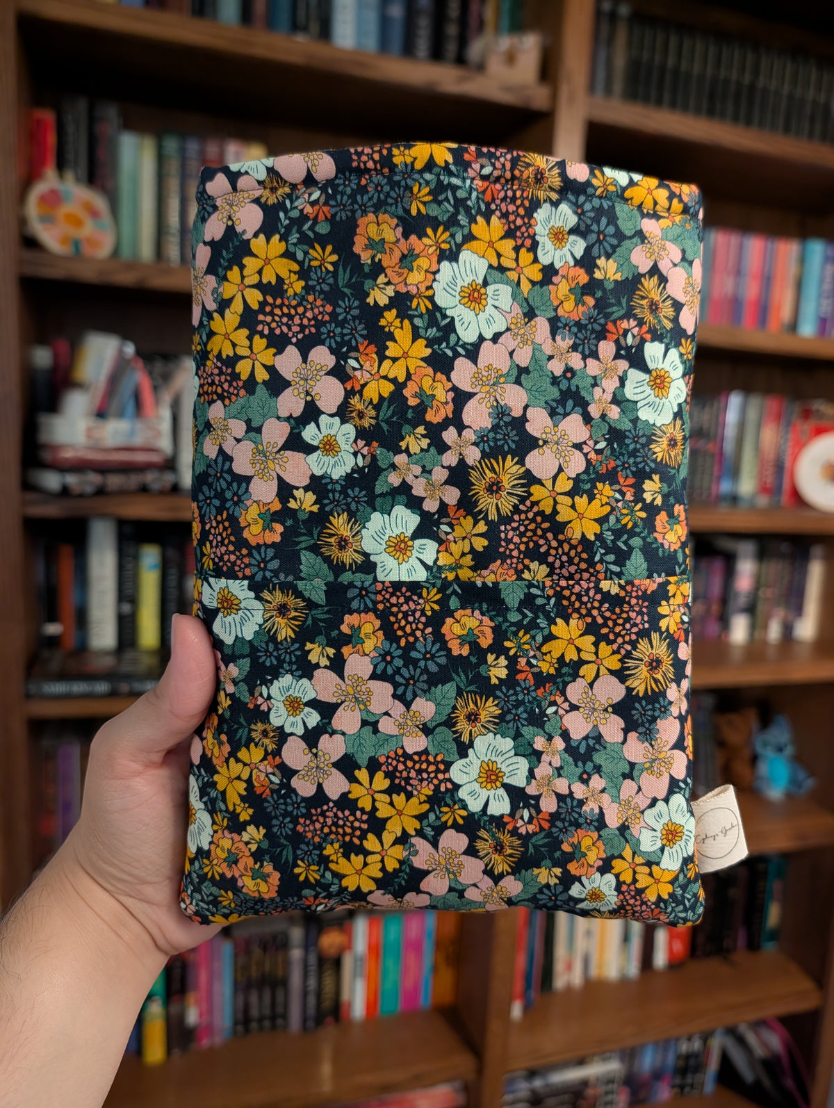 Flowers on Navy - Book Sleeve