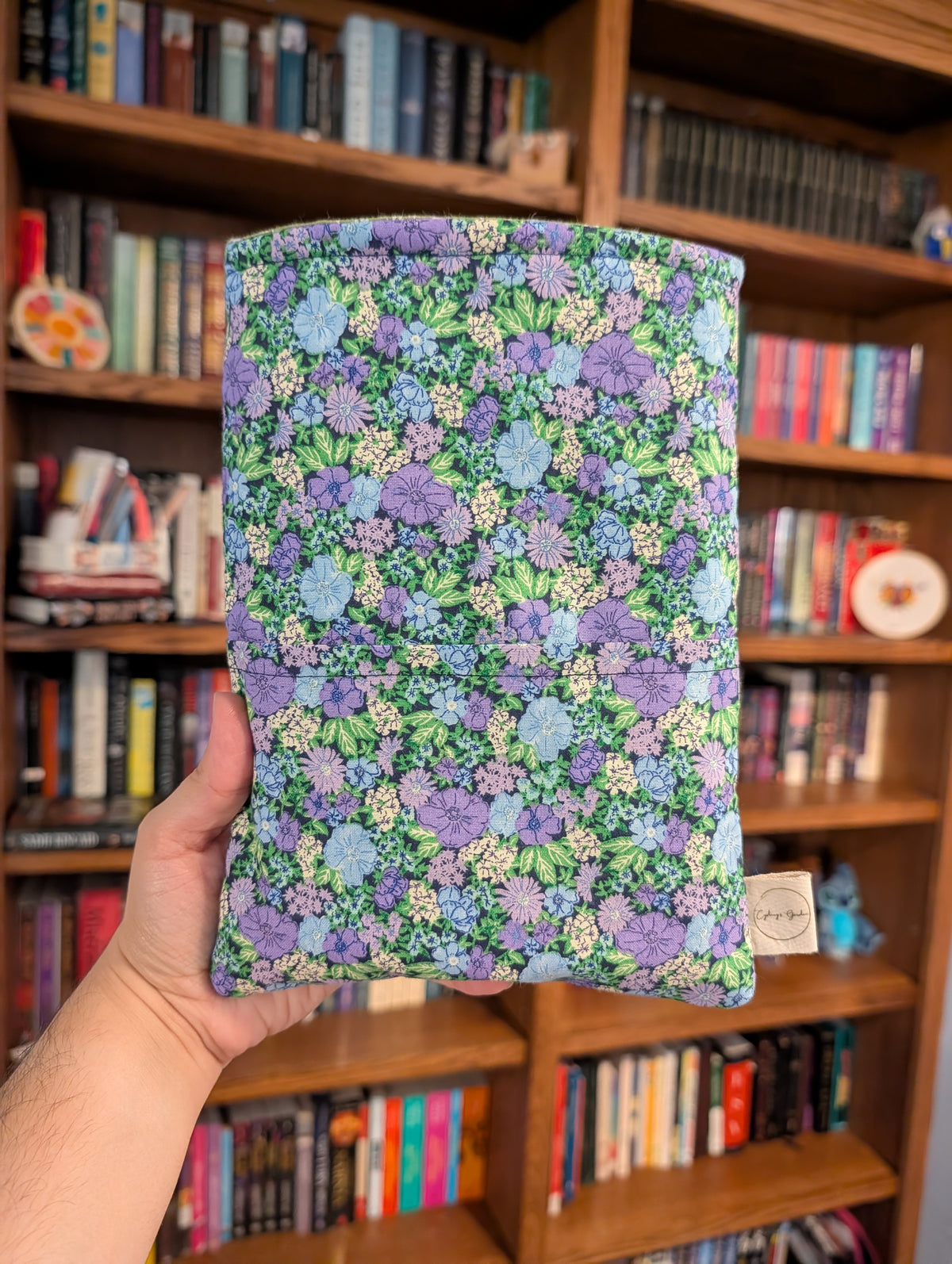 Purple & Blue Flowers - Book Sleeve