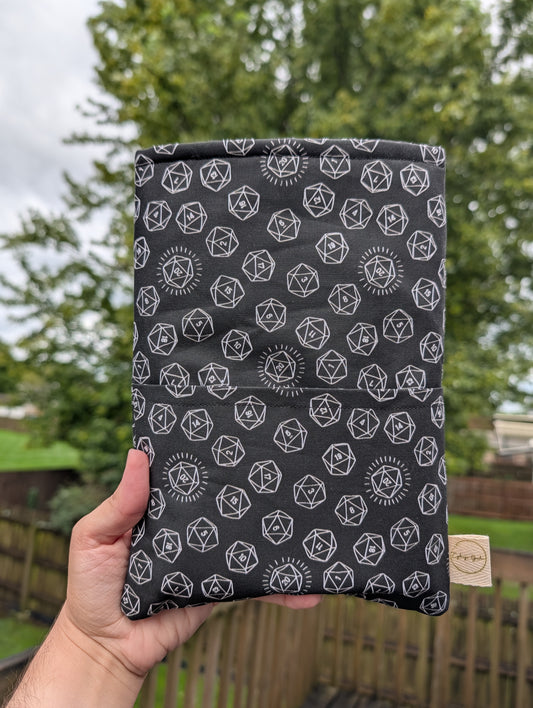Roll the Dice (Black & White) - Book Sleeve